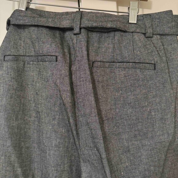 NWT Talbots Linen Blend Pants With Removable Tie Belt 12 - Picture 5 of 7